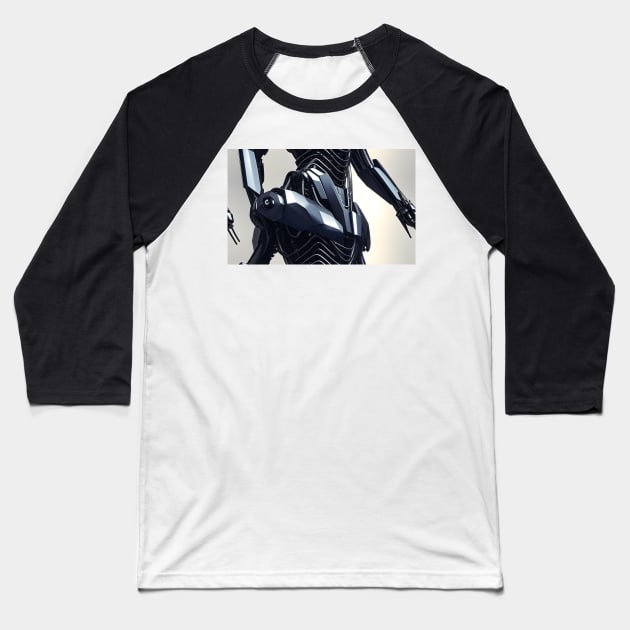 Seamless Futuristic Mech X Baseball T-Shirt by newdreamsss